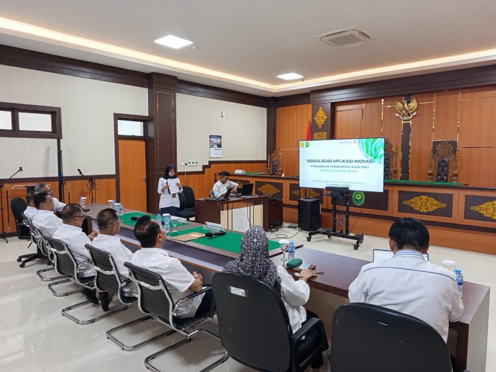 Pengadilan Tinggi Kepulauan Riau Gelar Sosialisasi Internal Aplikasi Inovasi JURIST, e-LID, dan SATYA-Monev