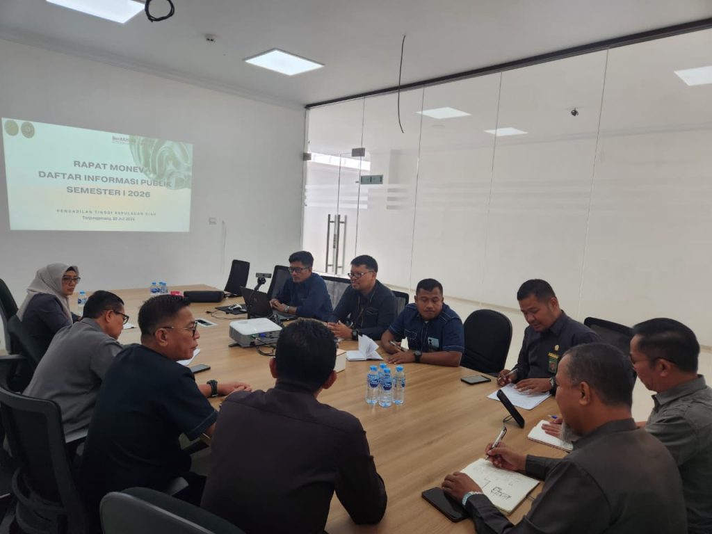 Pengadilan Tinggi Kepulauan Riau Laksanakan Rapat Monitoring dan Evaluasi Daftar Informasi Publik Semester I Tahun 2026